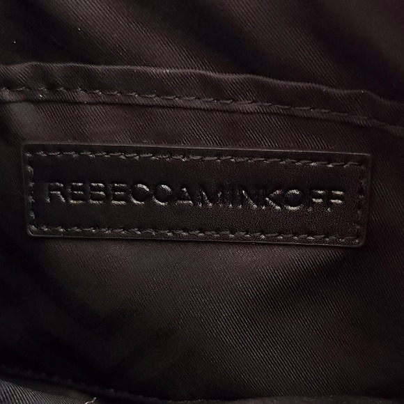 REBECCA MINKOFF Mini Mac suede nubuck leather crossbody bag purse in dark mauve - Picture 9 of 11